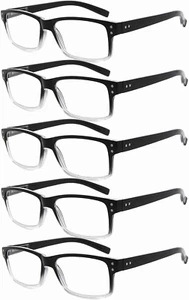 Eyekepper 5 Pack Reading Glasses for Men Spring Hinges Classic Readers - Picture 1 of 12