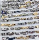 Stainless Steel Rings For Womens Wholesale Lots 30pcs Fashion Mens Mix Size Ring