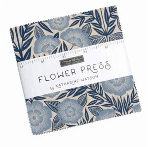 Charm Pack "Flower Press" Blumen Patchwork Stoff Moda, 42 Scraps à 12,7cm - Bild 1 von 3