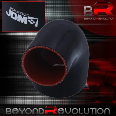 3.5" To 2.5" 90 Bend Black Silicone Coupler Hose Intercooler Upgrade - Image 1 of 3