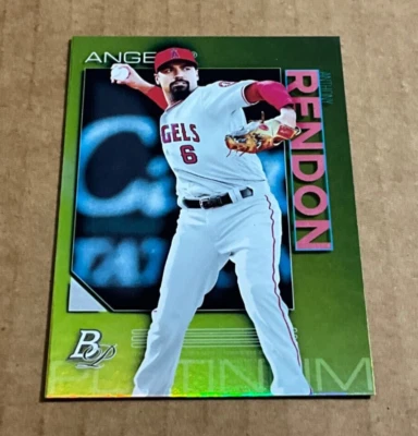 2020 Bowman Platinum # 64 Anthony Rendon Chartreusse Parallel Angels - Image 1 of 2