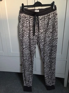 Next Large Size 16-18 Brown Cream Pyjama Bottoms Cotton - Picture 1 of 3