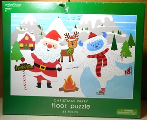 Brother Sister Design Studio ~ Fiesta de Navidad 48 piezas rompecabezas de piso 2012 dañado ¡NUEVO! - Imagen 1 de 23