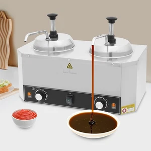 Scaldasalse Elettrico Doppio 2L/2.1QT Doppia Testa Scalda Formaggio e Peperoncino 110V - Foto 1 di 17