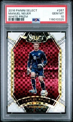 2016 Panini Select #267 Manuel Neuer White Prizm /99 PSA 10 (pop 2) - Image 1 of 2