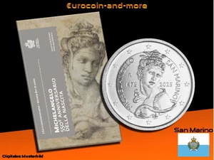 2 Euro San Marino 2025 - 550. Jahrestag der Geburt von Michelangelo in BU - Bild 1 von 1