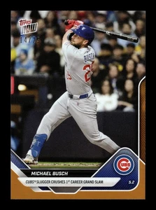 2025 Topps Now Orange Foil Parallel /25 #131 Michael Busch Chicago Cubs - Bild 1 von 2