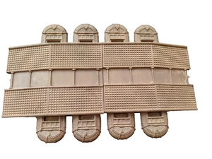 Ponte pontone campo di battaglia Marx terreno marrone plastica dura accessorio vintage - Foto 1 di 10