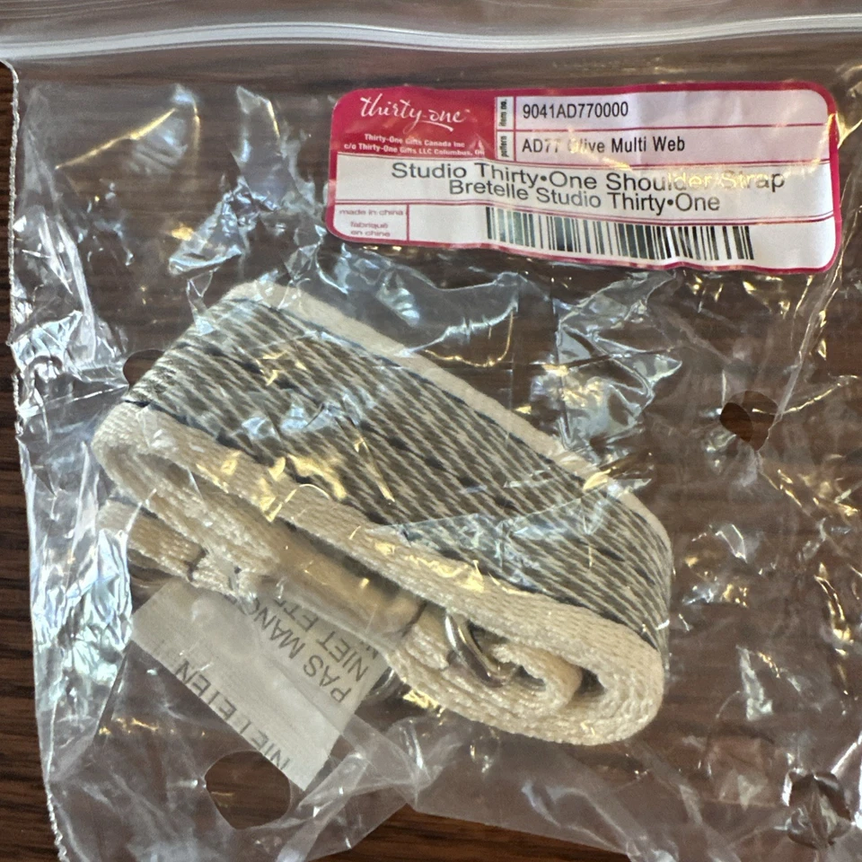 Thirty One Shoulder Strap Studio Olive Multi Web NEW - Image 1 of 1