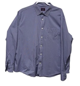 Untuckit Shirt Mens 3XL Long Sleeve Button Up Pocket Nylon Blend Plaid Stretch - Picture 1 of 5
