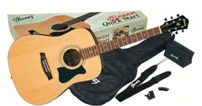 Ibanez V50 NJP NT Chitarra Acustica Natural con Borsa, accordatore, tracolla e p - Immagine 1 di 2