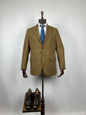 Chaqueta Blazer Tombolini Loro Piana Verde Cachemira Cuadros 3 o 2 Rollos Talla US 42 Foto 1 de 4