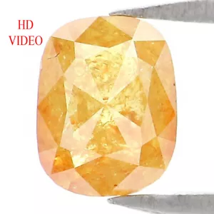 0.93 CT Natural Loose Cushion Shape Diamond 6.00 MM Yellow Color Diamond LQ2154 - Picture 1 of 8
