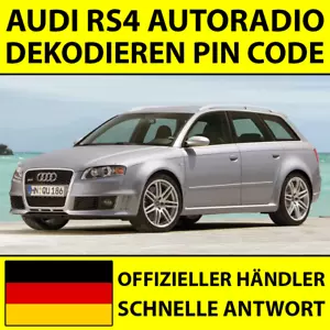 ✅AUDI RS4 RADIO DEKODIEREN PIN CODE NAVIGATION RNS-E CHORUS CONCERT SYMPHONY✅ - Bild 1 von 4