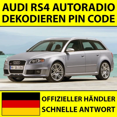 ✅AUDI RS4 RADIO DEKODIEREN PIN CODE NAVIGATION RNS-E CHORUS CONCERT SYMPHONY✅ - Bild 1 von 4