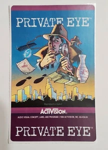 Ersatz Atari 2600 Activision Private Eye Label - maschinell schneiden, abziehen & kleben - Bild 1 von 3
