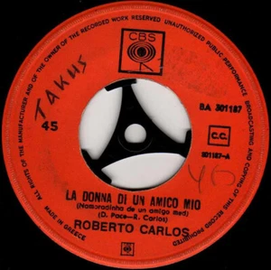 Roberto Carlos La Donna Di Un Amico Mio / A Che Serve Volare 7", Single 0 MPB, B - Picture 1 of 1