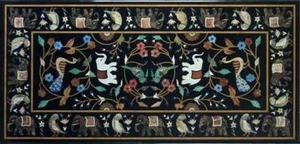 48" x 24" Marble Pietra Dura Inlay Work Dining / center Table Top - Picture 1 of 1