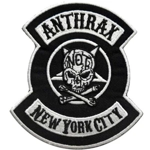 ANTHRAX Iron-On Standard Patch: NYC: skull pentagram Official Merch fan gift - Imagen 1 de 6