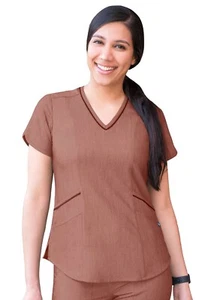 Adar Pro Scrubs For Women - Tailored V-Neck Scrub Top - Picture 1 of 224