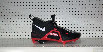Nike Alpha Menace Pro 3 Mens Football Cleats Size 11 Black Red CT6649-004