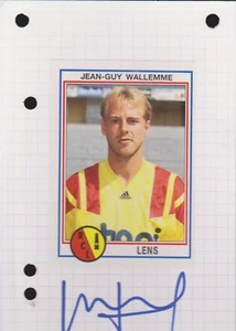 FOOTBALL CARTE JEAN GUY WALLEMME RC LENS SIGNATURE ORIGINALE - Picture 1 of 1