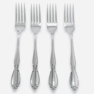 1960's Oneida Community Stainless 7.25" Dinner Forks 4 Pieces - Picture 1 of 3