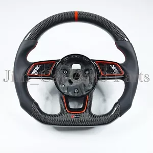 Real Carbon Fiber Steering Wheel for audi a3 s3 rs3 a4 s4 rs4 a5 s5 rs5 B9 - Picture 1 of 4