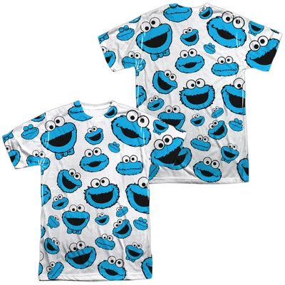Camiseta SESAME STREET COOKIE MONSTER FACE Sublimación Adulto Hombre SM-3XL Foto 1 de 3