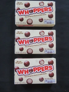 (3) Boxes Whoppers The Original Malted Milk Balls Movie Theater Size 5 Oz Each ! - Picture 1 of 2