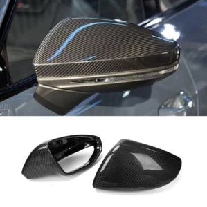 Couvercles de rétroviseur carbone pour Audi A6 S6 RS6 4K C8 remplacement de recul latéral LHD - Photo 1/12