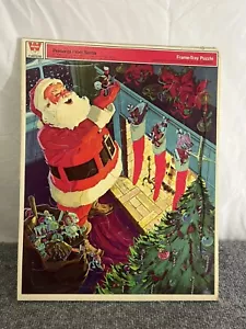 Vtg 1971 Whitman Santa Claus Holiday Christmas Frame-Tray Children's Puzzle - Picture 1 of 6
