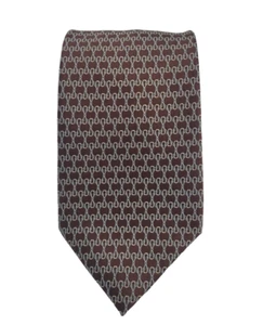 GUCCI Tie Men's Silk Made in Italy Authentic Brown Unique Design A110 - Picture 1 of 10