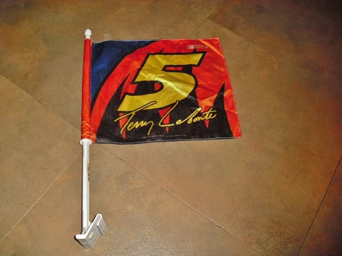 Terry Labonte car flag #5 vehicle flag NEW 2 sided NASCAR RaRe Last1 Cover