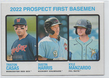 2022 Topps Heritage Minor League Triston Casas Dustin Harris Kyle Manzardo #186