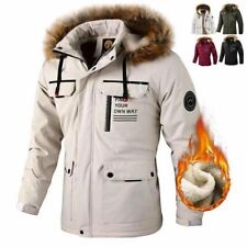 Giacca frangivento invernale uomo giacca sportiva outdoor calda pelliccia sintetica cappotto con cappuccio#