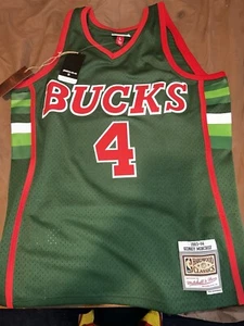 Nueva camiseta Mitchell & Ness Swingman 1983-84 Sidney Moncrief #4 Bucks para hombre - Imagen 1 de 7