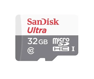 SanDisk Ultra microSDHC + SD adapter 100MB/s Klasa 10 UHS-I, SDSQUNR-032G-GN3MA - Zdjęcie 1 z 3