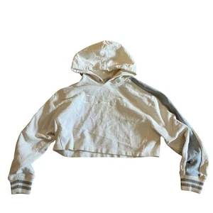 Champion Corduroy Cropped Hoodie Pullover Sweatshirt SZ Med - Picture 1 of 3