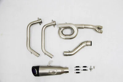 Fit Yamaha YZF R3 2014-2017 Stainless Slip-on Exhaust Muffler Pipe Titanium - Image 1 of 4