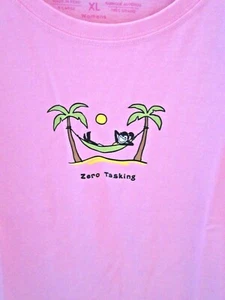 Neu mit Etikett! LIFE IS GOOD DAMEN S/S VINTAGE CRUSHER T-SHIRT JACKIE "ZERO TASKING" (M) - Bild 1 von 3