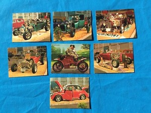 Vintage Sanitarium HealthFood Company New Zealand Hot Rods Trade cards x 7