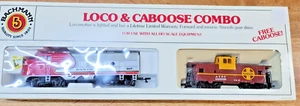 Bachmann Loco & Caboose Combo Santa Fe Model Train Set HO - Picture 1 of 6