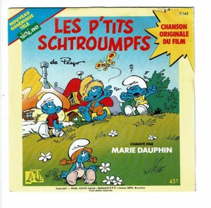 LES P'TITS SCHTROUMPFS Vinyle 45T Série TV Récré A2 Marie DAUPHIN - ADES 11145 - Picture 1 of 3