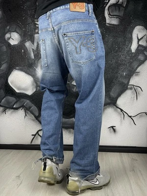 Pantalones de mezclilla desgastados vintage Y-3 x Adidas para hombre talla XL Foto 1 de 4