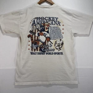 Disney Hockey Americana Vintage Tshirt Herren Medium Beige Walt Disney World Sports - Bild 1 von 10