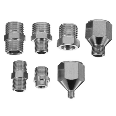 7PCS Airbrush Adapter Set Airbrush Hose Adapter Air Compressor Fitting Connector - Image 1 of 4