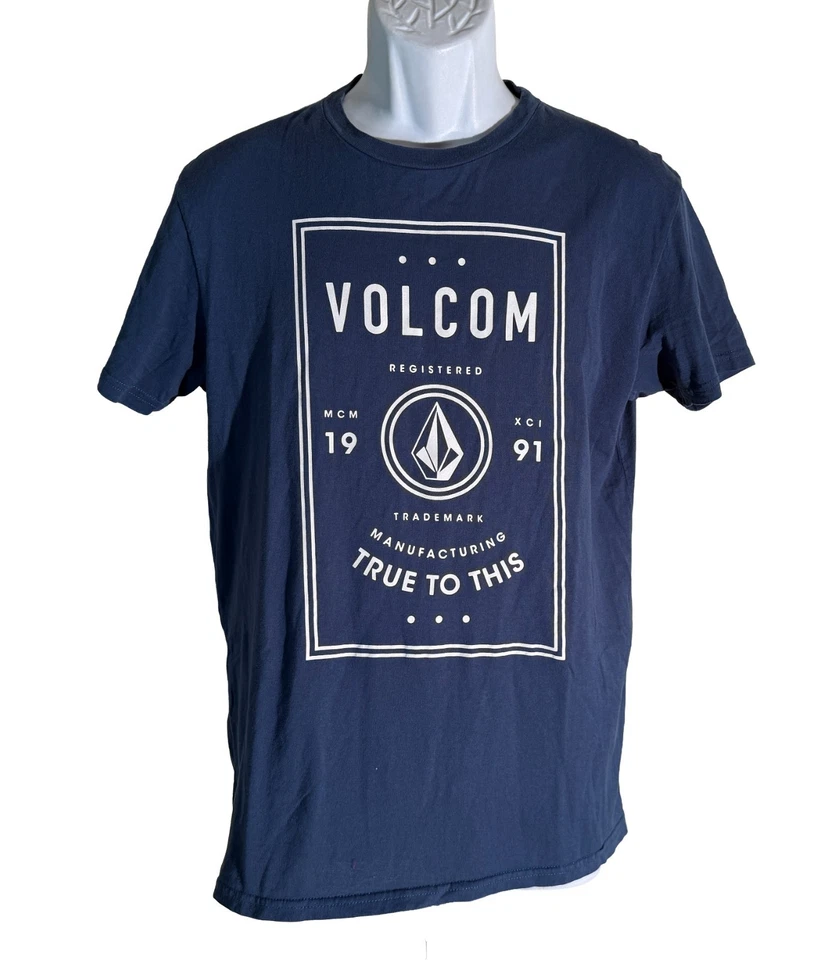 VOLCOM Short Sleeve Crew Neck T-Shirt Blue Medium - Image 1 of 4
