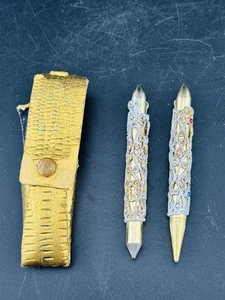 Vintage 1950's Orante Victorian Style Gold Tone Writing Instruments - Picture 1 of 3