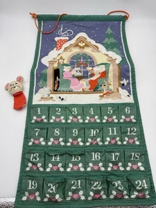 Vintage Avon Countdown to Christmas Hanging Advent Calendar with Original Mouse - Picture 1 of 15